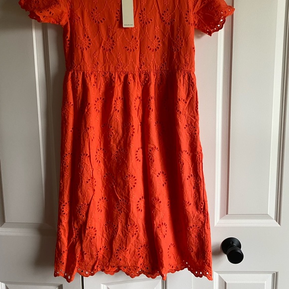 NWT Roolee Tinsley Detail Dress Orange/Red Size Small - Picture 4 of 4